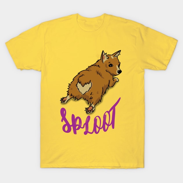 Cute Corgi Sploot T-Shirt by Mustangman3000